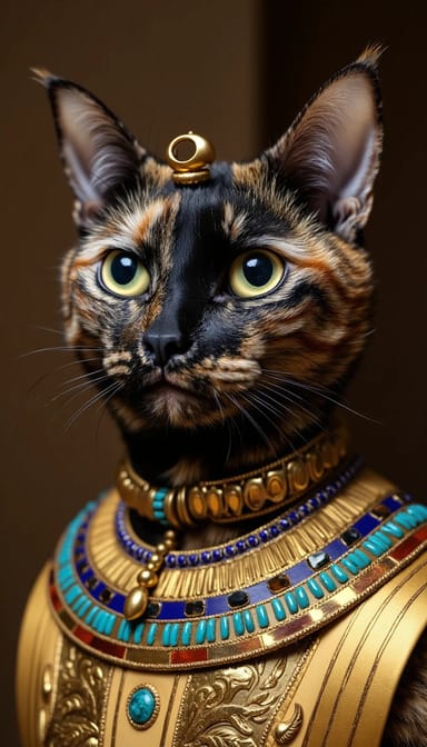 Cleopatra style cat portrait