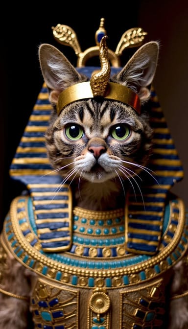 Cleopatra style cat portrait