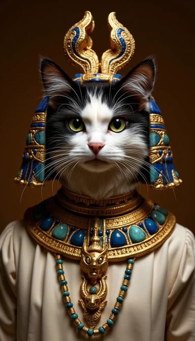 Cleopatra style cat portrait