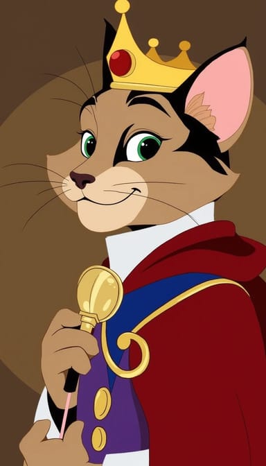 Disney prince style cat portrait