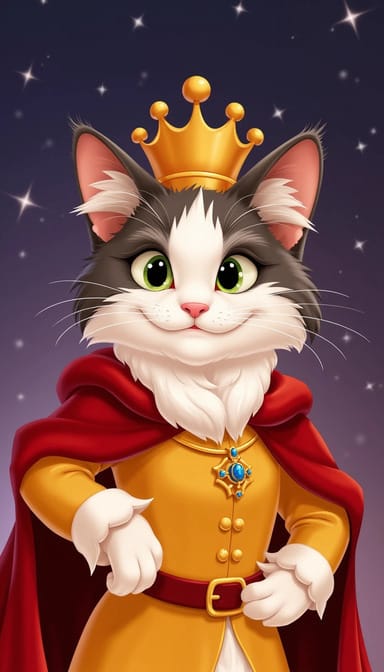 Disney prince style cat portrait