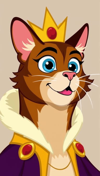 Disney prince style cat portrait