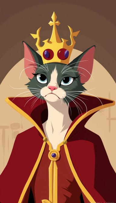 Disney prince style cat portrait