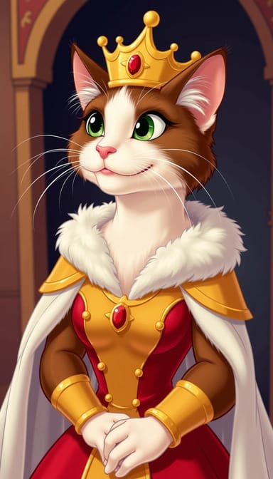 Disney princess style cat portrait