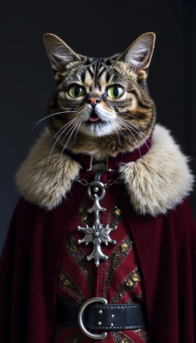 Game of thrones style cat portrait