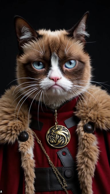 Game of thrones style cat portrait