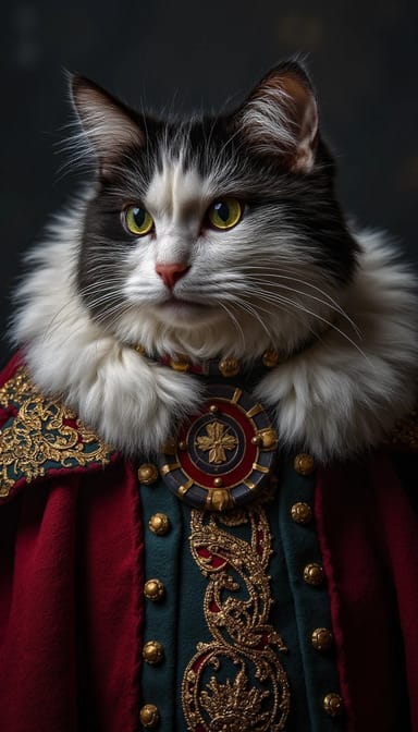 Game of thrones style cat portrait