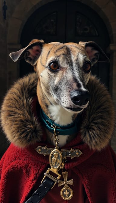 Game of thrones style dog portrait