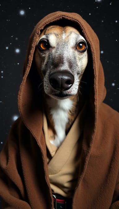 Jedi style dog portrait