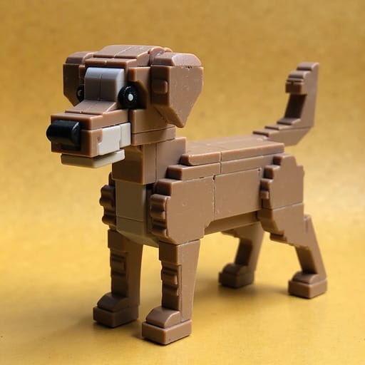 Lego style dog portrait