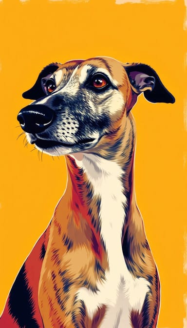 Pop art style dog portrait